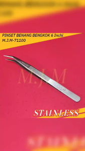 Pinset Benang Stainless Steel / Pinset Benang Bengkok  / Pinset mekanik mesin jahit  Tweezer TWE7 M.J.M-71100