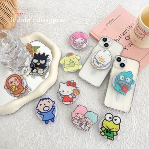 Cartoon Sanrio Hello Kitty Cool Penguin Melody Pom Pom Purin Gemini Applicable iPhone Magnetic Bracket
