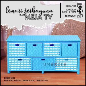 LEMARI RAK 7 LACI 2 WARNA MOTIF LORENG ROTAN SINTETIS MURAH / LACI SERBAGUNA MODERN / RAK PENYIMPANAN BAJU /BERKAS MEJA TV MINIMALIS TERMURAH 2023