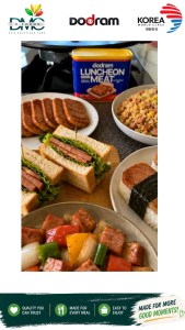 Korea Dodram Luncheon Meat 340g Can | Easy-to-Cook Korean-Style Canned Meat for Breakfast Baon & Rice Meals