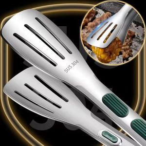 New Stainless Steel Food Tongs / BBQ Meat Salad Bread Clip / Barbecue Grill Buffet Clamp / Non-slip Tong / Kitchen Cooking Tools
