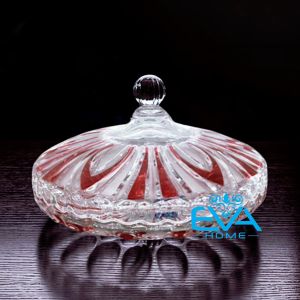 Khay Đựng Mứt Thuỷ Tinh Pha Lê Chia Ngăn Hoạ Tiết Đuôi Cong Màu Cao Cấp / Thố Đựng Mứt Pha Lê Màu 3 Ngăn Sang Trọng 510-9