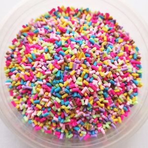 20g/lot Cute Fake Clay Sprinkles Colorful Heart Five Star Bow Candy Sprinkles for Crafts Making DIY Cake Dessert Decoration