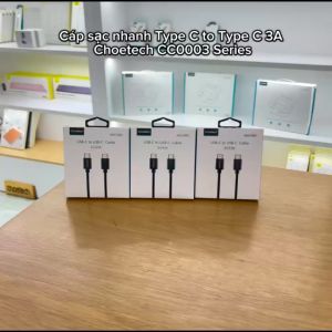 Cáp sạc nhanh Choetech CC000 Type C to Type C 3A Series (Hàng chính hãng)