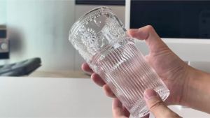 590ML Sunflower Glass Coffee Cups with Lids and Straws 1/2PCS Transparent Drinking Glasses for Juice Iced Coffee Mugs Drinkware