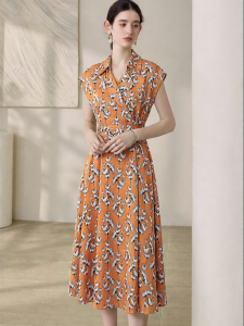 Roey s house | Elegant Retro Date & Vacation Style Mid-Length Dress