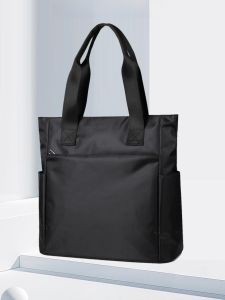 Large Capacity Oxford Cloth Mens Shoulder Bag Casual Commuter Briefcase Handbag for Business with 16 Inch Laptop Compartment