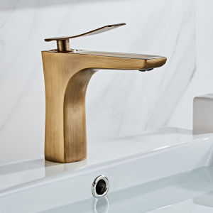 JUNSHEN | Vintage Luxury Brass-Colored Faucet Hot and Cold