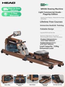 HEAD | Home Foldable Paddle Magnetic & Water Resistance Rowing Machine