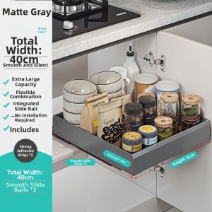 Dual Layer Spice Storage Basket for Deep Cabinets