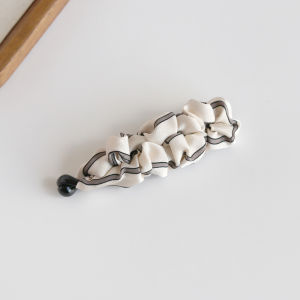 Striped Bananas Clip Artistic Fabric Simple Elegance Hair Accessories Crosswise Clip Lazy Girl One-Strand Twist Clip