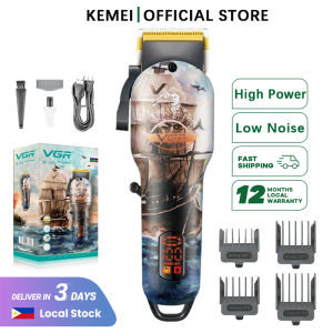 Kemei V-689 New Design Barber Powerful Hair Cutting Machine Professional Electric Trimmer Cordless Rechargeable Hair Clipper