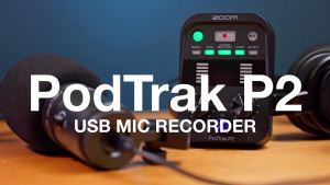 Zoom PodTrak P2 USB Mic Recorder | Podcast Recorder