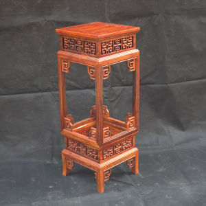 New Chinese Style Redwood Flower Pot Stand Hedgehog Purple Mahogany Design Lantern Flower Stand Classical Bracket Design