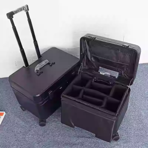 Aluminum Frame Luggage Suitcase 20 Inch Flip Cover Photography Small Pull Rod Tool Box Travel Suitcase Leather Box for Men And Women