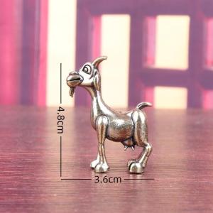 Vintage Brass Goat Statue Retro Animal Sculpture Tea Pet For Home Office Decor
