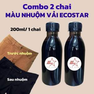 Combo 2 chai màu nhuộm vải cotton Ecostar nhuộm quần jean khaki nỉ chân cua màu nhuộm quần áo không phai nhuộm thủ công quần áo tại nhà.
