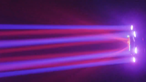 New Moving Head NEW 6Arm B-eye Ring Beam Light พร้อมแสงเลเซอร์ Strobe DMX Controller Ktv DJ Disco Light RGB หมุนไฟปาร์ตี้ ไฟดิ้สโก้เทค