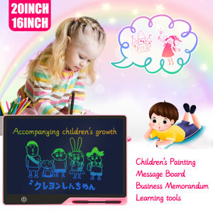 16" 20" Upgraded Rechargeable LCD Writing Tablet Pad [Partial Erase/ Full Erase] Kid Children Drawing Board Education