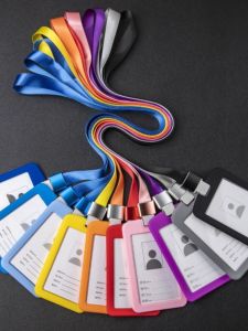 Silicone Work ID Card Holder Lanyard Bus Campus Card Access Control Document Case School Badge Holder Cultural Business Supplies