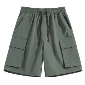 Warrior | Summer Light Thin Breathable Large Size Military Green Straight Mens Shorts