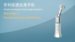 NICEDEN Dental Low Speed Hand piece 1:1 Contra Angle Push Button Straight NoseCone Low Noise for E-Type Motors