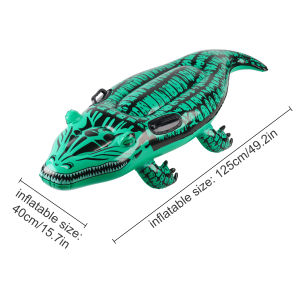 1PC Adventure-Ready Crocodile Inflatable Ride-on with Handles Summer Thickened Pool Float