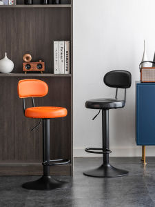 เก้าอี้บาร์สไตล์นอร์ดิกทันสมัยเรียบง่ายใช้ในบ้านหรูหราขึ้นลงบาร์เก้าอี้บาร์เก้าอี้บาร์เก้าอี้สูงพนักพิงหน้าเคาน์เตอร์
