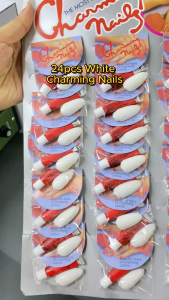 24pcs Party Gift White Charming Nails Pad for Party Gift-loot bag filler