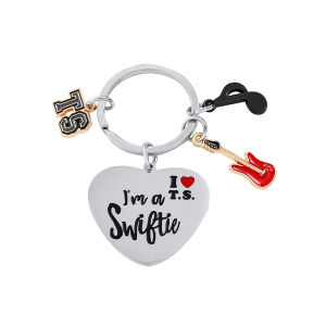 Bandai | Star Singer Pendant Keychain Taylor Keyrings Fans Collect Stainless Heart Pendant Keyring Holder Men Women Bag Accessories