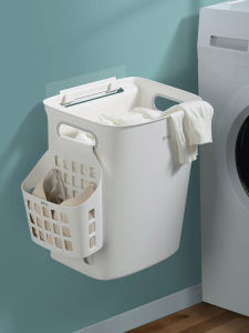 Nordic Style Wall-Mounted Dirty Laundry Basket Home Use Clothes Storage Basket Bedroom Storage Organizer Pure Color Laundry Hamper