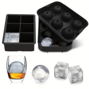 6-Grid Ice Silicone Cube Mold Tray DIY Freeze Ice Maker Creative Ice Cube Mold Barware Tools Perfect for Freezer Cocktail