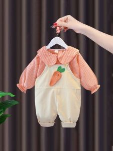 Spring Autumn Girls Outfit Cute Baby Clothes Cotton Blend Fabric Casual Style Two Pieces Set for 6 Months to 4 Years Old Girls