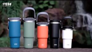 Tyeso Thermal Tumbler with Handle 600ml/900ml Vacuum Insulated Thermos Flask Water Bottle Stainless Steel 600Ml Bottle - Lazada