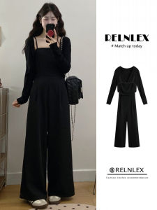 Spring Fashion plus Size One-Piece Pants Set Elegant Casual French Style Lightweight Comfortable Breathable Polyester Fiber