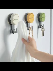 Modern Plastic Suction Cup Hook Wall Mounted Non Drilled Vacuum Sealed Hook Used for Towels Kitchen Bathroom