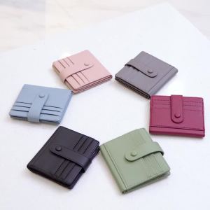 RFID Anti-blocking Wallet for Women Multi-Card Credit Card Bag Lightweight and Simple Short Buckle Small Fashion Wallet