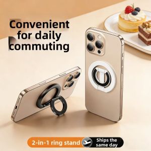 Magnetic Ring Phone Stand Desktop Portable Dual Ring Foldable Magsafe Compatible