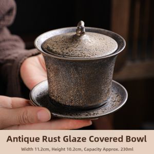 Rust Glaze Ceramic Teapot Household Retro Japanese Small Filter