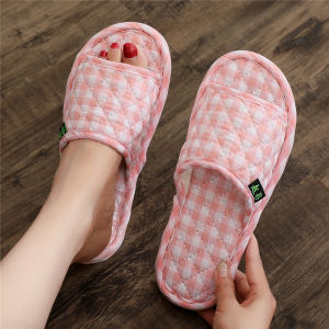 Home Cotton Slippers Soft Bottom Indoor Floor Quiet Summer Mens Ladies Bedroom Wooden Floor Home Use Comfortable Slippers