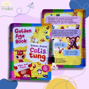 [ Free Spidol] Buku Wipe n Clean Aktivitas Calistung / Buku Aktivitas Anak Belajar Latihan Menulis Membaca Berhitung