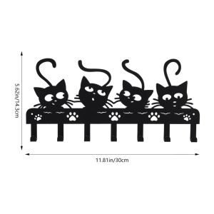 CIFbuy | CIFBUY Iron Art Wall Key Hook Home Entryway Organizer for Keys Coats Hats Bags Decorative Functional Storage Rack