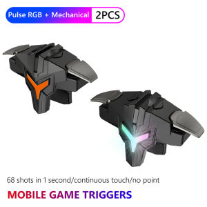 RGB Mechanical Pulse 4 Finger Controller Gaming Aim Shooting Triggers for PUBG