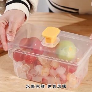 SRAS กดหนึ่งคีย์กดน้ำแข็ง 56/68 ช่อง แถมที่ตัก ถาดน้ำแข็ง แม่พิมพ์ทำน้ำแข็ง กล่องเก็บน้ำแข็ง 2ชั้น ใช้ในบ้านง่ายปล่อยแม่พิมพ์แช่แข็งอย่