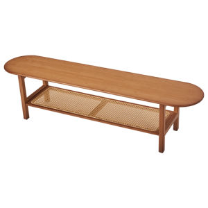 ZHUTING | Rattan and Solid Wood TV Cabinet for Small Space