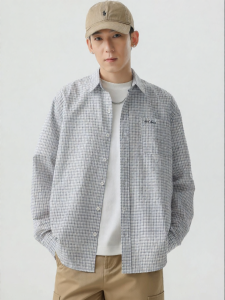 Wood soon | Loose Plaid Flannel Shirt