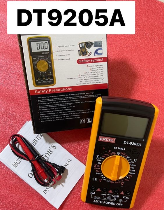 เครื่องมือช่างมิเตอร์แบบDigital DT-9205A | Lazada.co.th