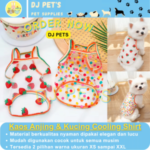 Baju Anjing dan Baju Kucing Model Kaos Cooling Shirt Ukuran XS-XXL untuk Pecinta Anjing & Kucing