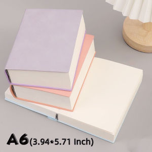 Soft Leather Notebook A6(3.94x5.71 inch) Minimalist Painting Blank Book Ultra Thick Business NotepadSmall and Fresh 720pages