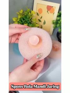 Spons Mandi Jaring Bentuk Bola / Bath Ball Body Scrubber / Alat Bantu Pembersih Penggosok